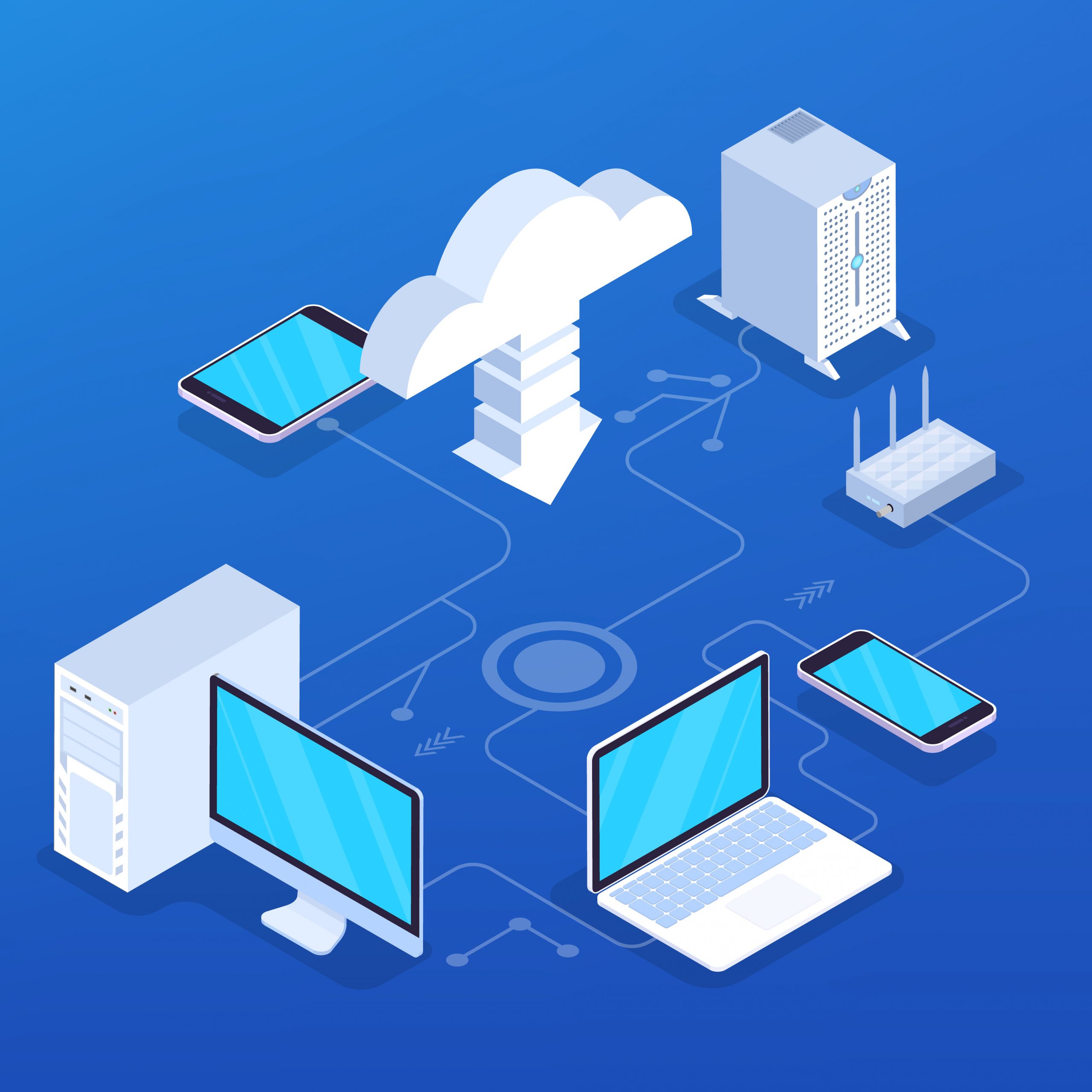 Illustration einer Cloud für strukturiertes Medienmanagement