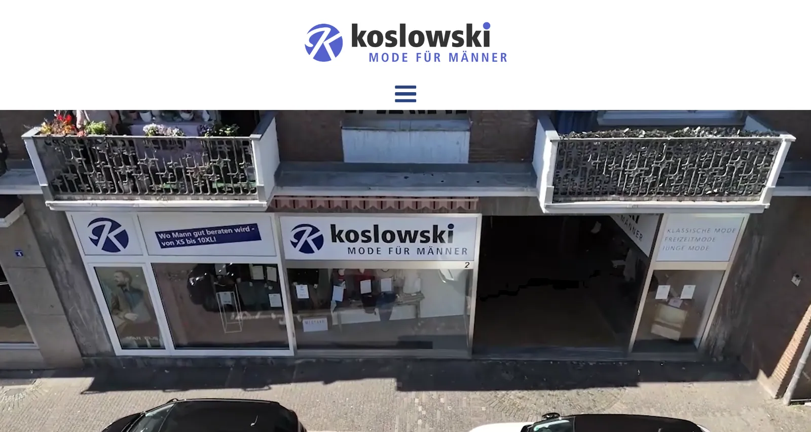 Website-Projekt Koslowski Mode für Männer